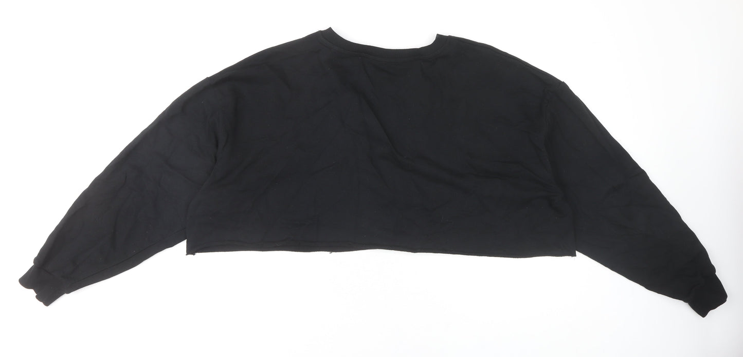 Womens UK Size 10 ASOS DESIGN Black Pullover Sweatshirt