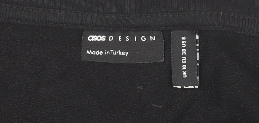 Womens UK Size 10 ASOS DESIGN Black Pullover Sweatshirt