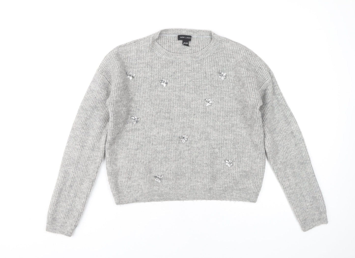 Teens UK Size L New Look Grey Pullover Jumper