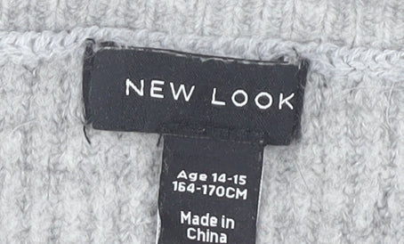Teens UK Size L New Look Grey Pullover Jumper