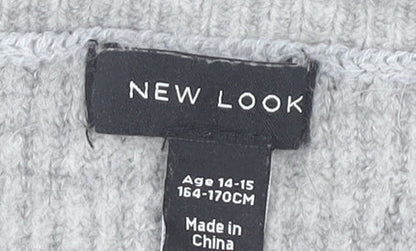 Teens UK Size L New Look Grey Pullover Jumper