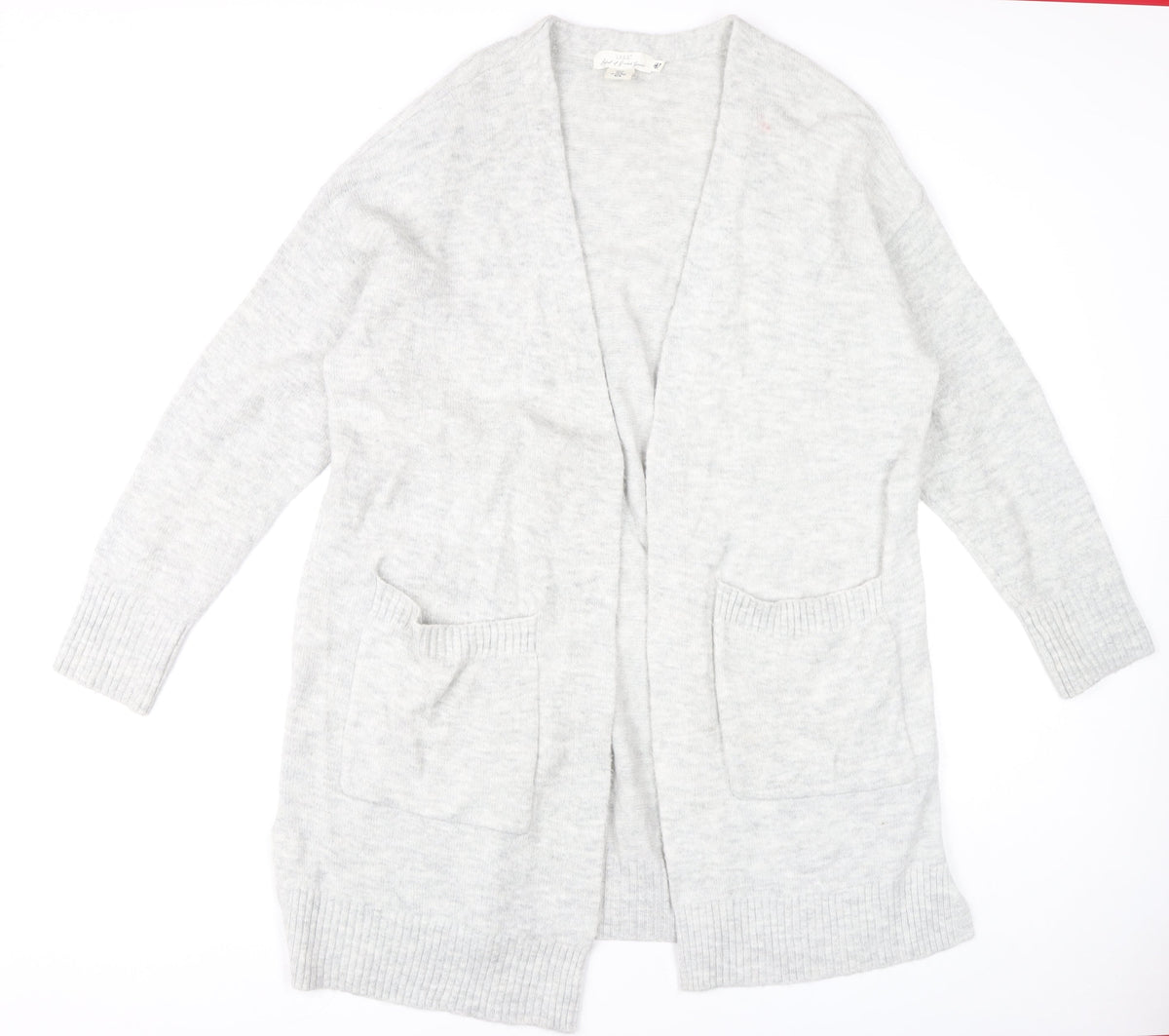 Womens UK Size M H&M Grey Cardigan Jumper