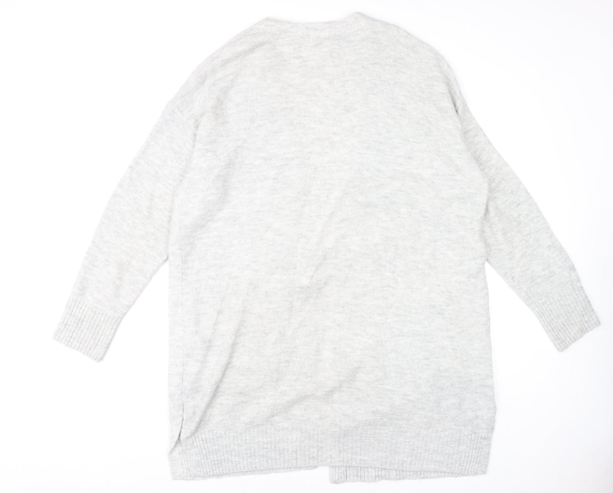 Womens UK Size M H&M Grey Cardigan Jumper