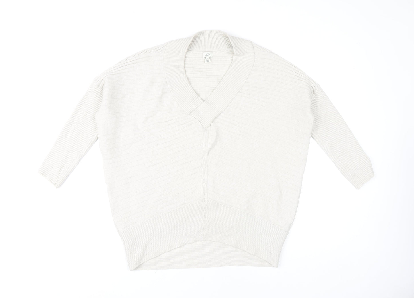 Womens UK Size XS River Island Ivory Pullover Jumper