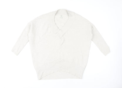 Womens UK Size XS River Island Ivory Pullover Jumper