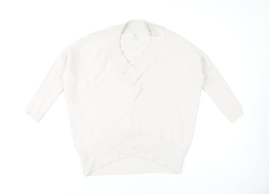 Womens UK Size XS River Island Ivory Pullover Jumper