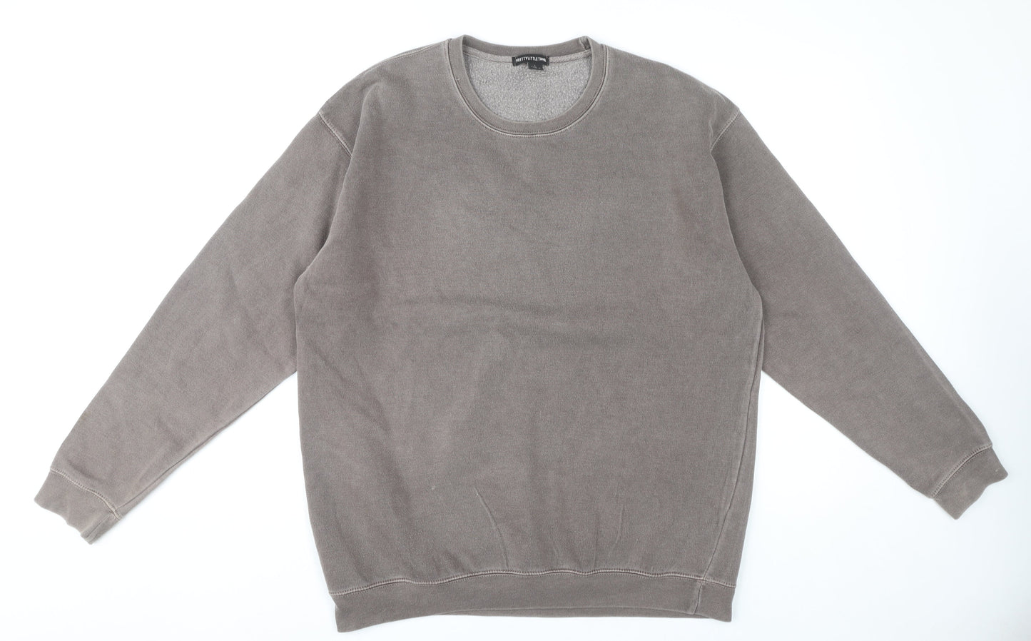 PrettyLittleThing Women's Grey Pullover Sweatshirt Size L