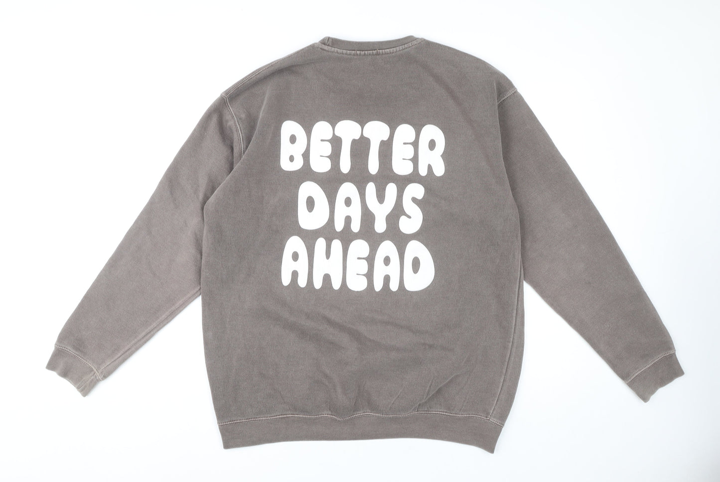 PrettyLittleThing Women's Grey Pullover Sweatshirt Size L