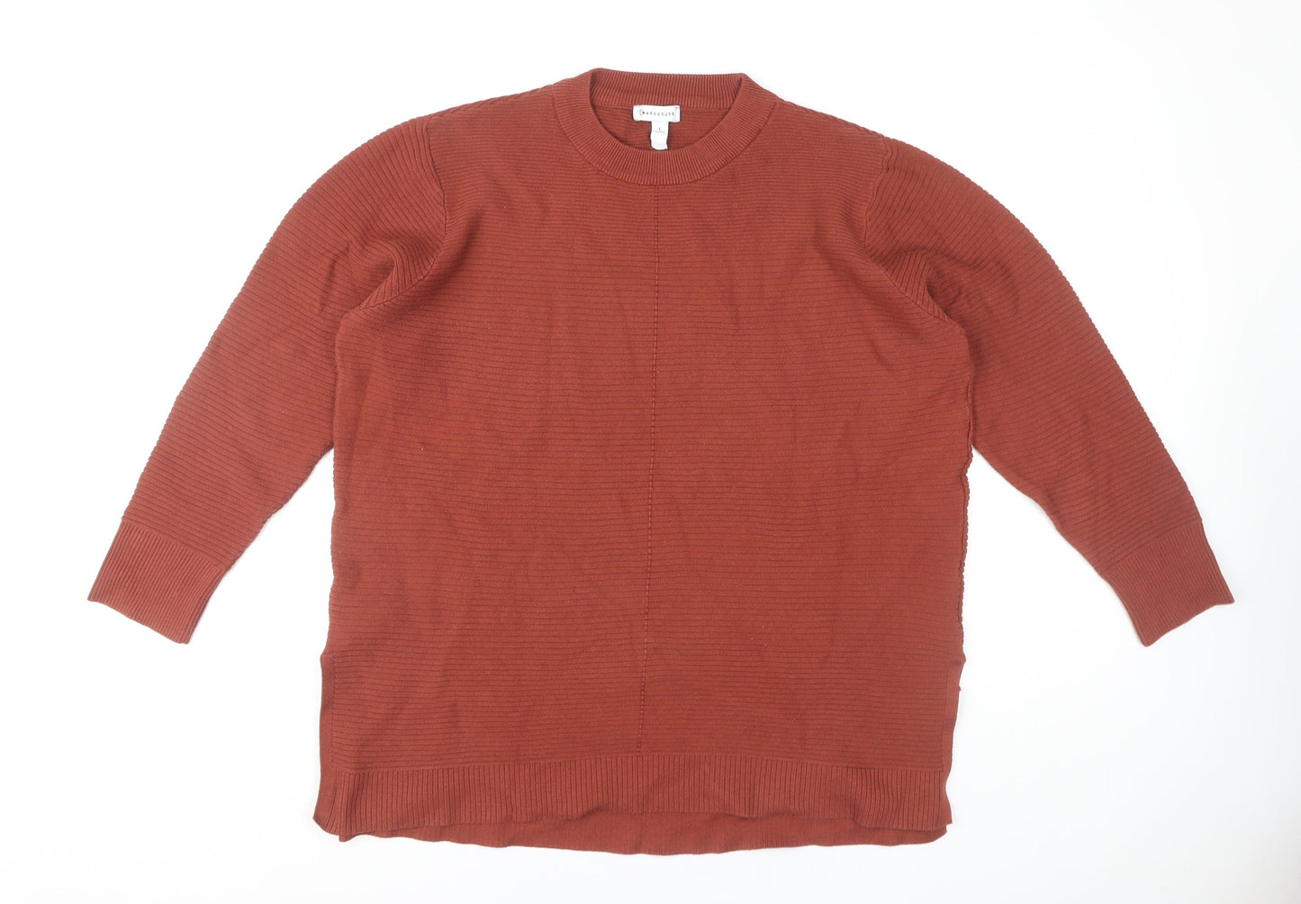 Womens UK Size L Warehouse Brown Pullover Jumper
