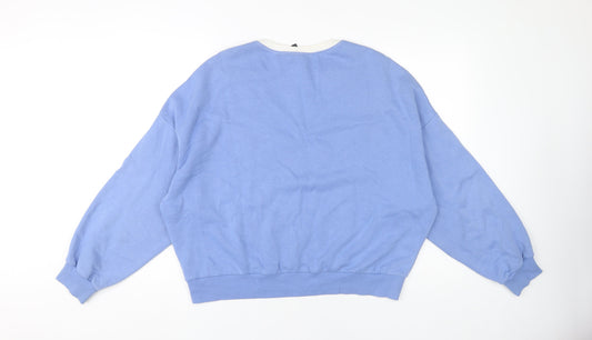 H&M Women's Blue Pullover Sweatshirt Size 16