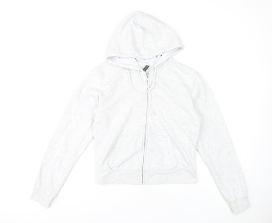 H&M Women’s White Full Zip Hoodie Size 14