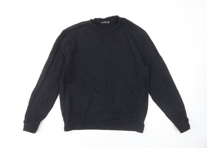 Mens UK Size M ASOS Black Pullover Sweatshirt