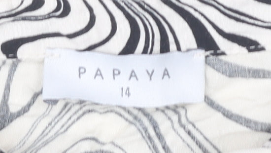 Papaya Women's Multicoloured Button-Up Shirt, Size 14