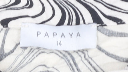 Papaya Women's Multicoloured Button-Up Shirt, Size 14