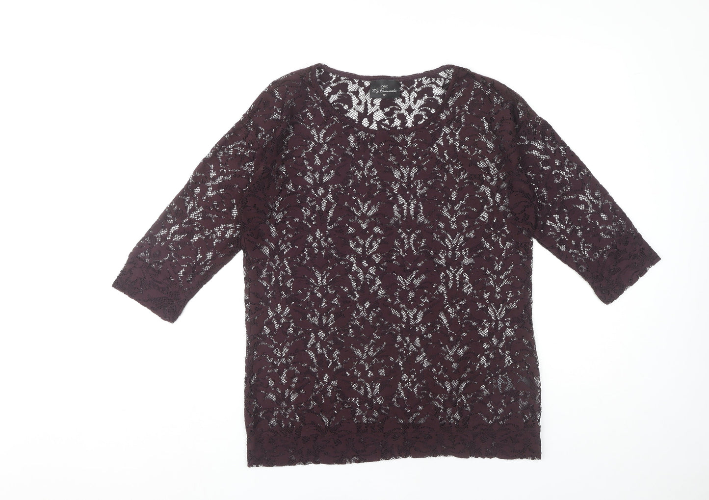 Womens UK Size 10 NEXT Purple Basic Blouse