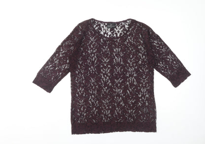 Womens UK Size 10 NEXT Purple Basic Blouse