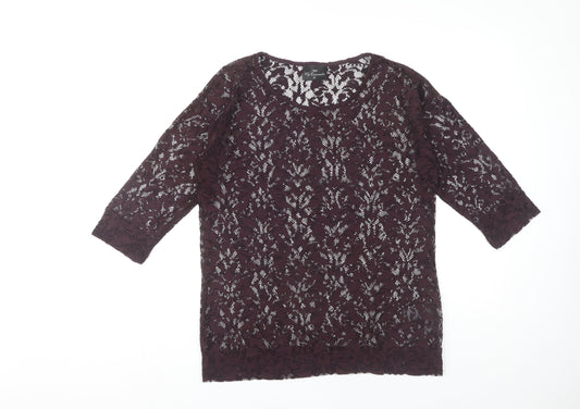 Womens UK Size 10 NEXT Purple Basic Blouse