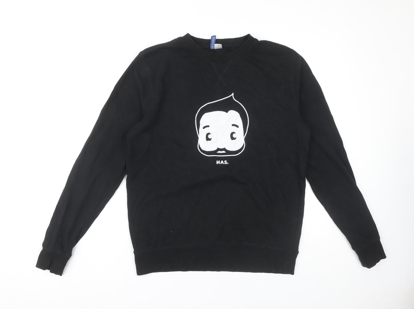 Mens UK Size M H&M Black Pullover Sweatshirt