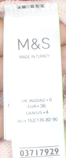 M&S Women's Pink Pullover Hoodie Size 8
