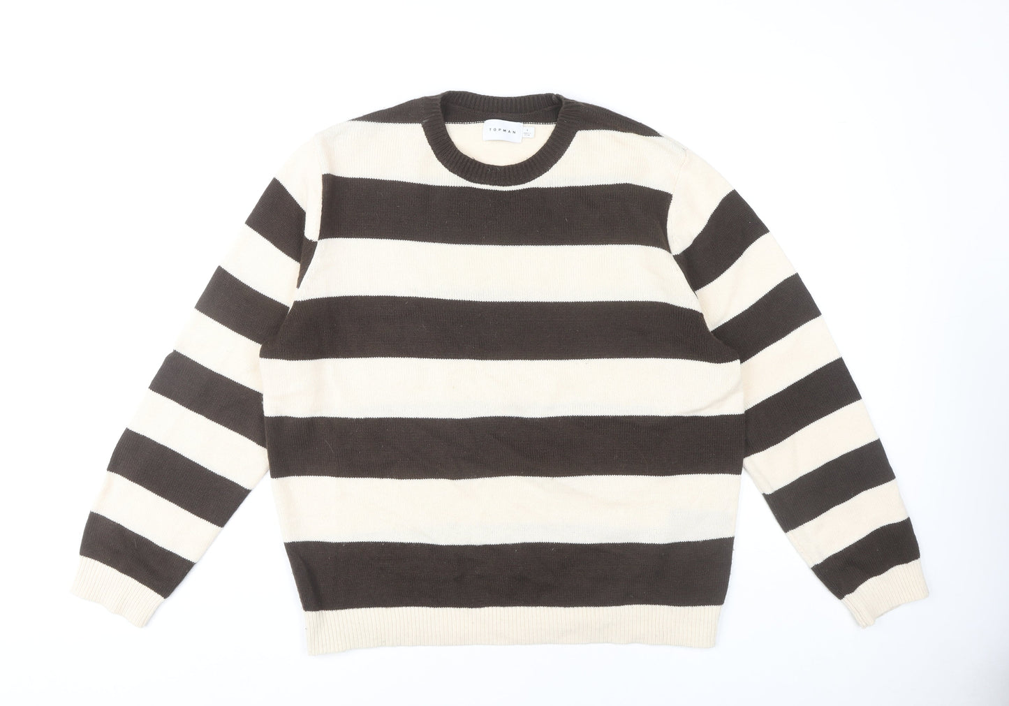 Topman Men's Multicoloured Striped Jumper L