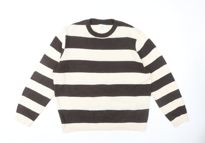 Topman Men's Multicoloured Striped Jumper L