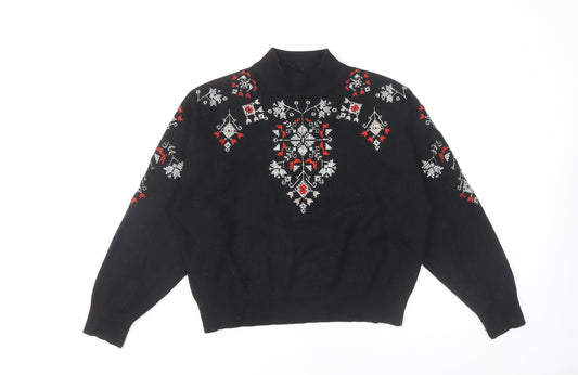 Womens UK Size M New Look Black Pullover Jumper
