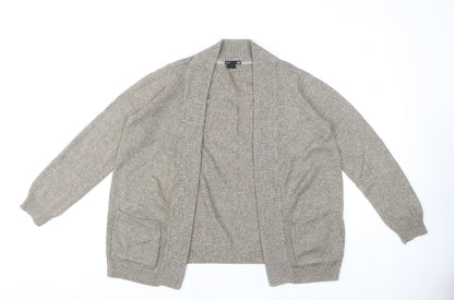 Womens UK Size M H&M Beige Cardigan Jumper