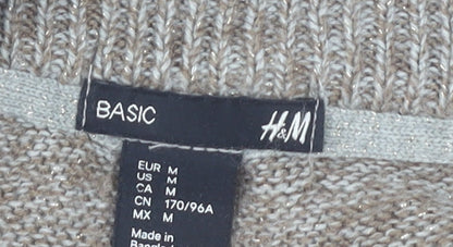 Womens UK Size M H&M Beige Cardigan Jumper