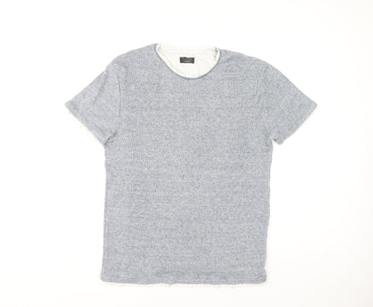 Zara Men’s Grey Crew Neck T-Shirt Size L