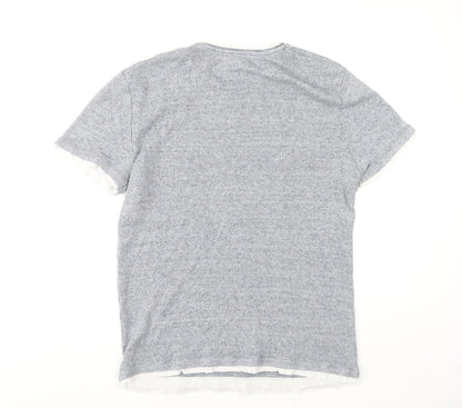 Zara Men’s Grey Crew Neck T-Shirt Size L