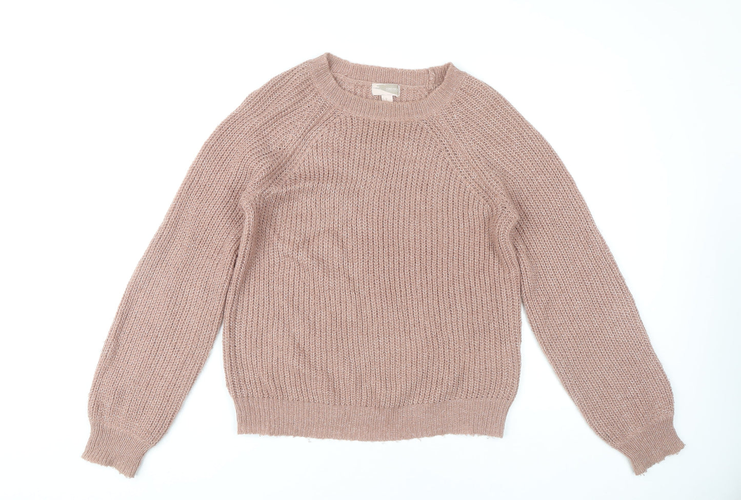 Womens UK Size M FOREVER 21 Beige Pullover Jumper