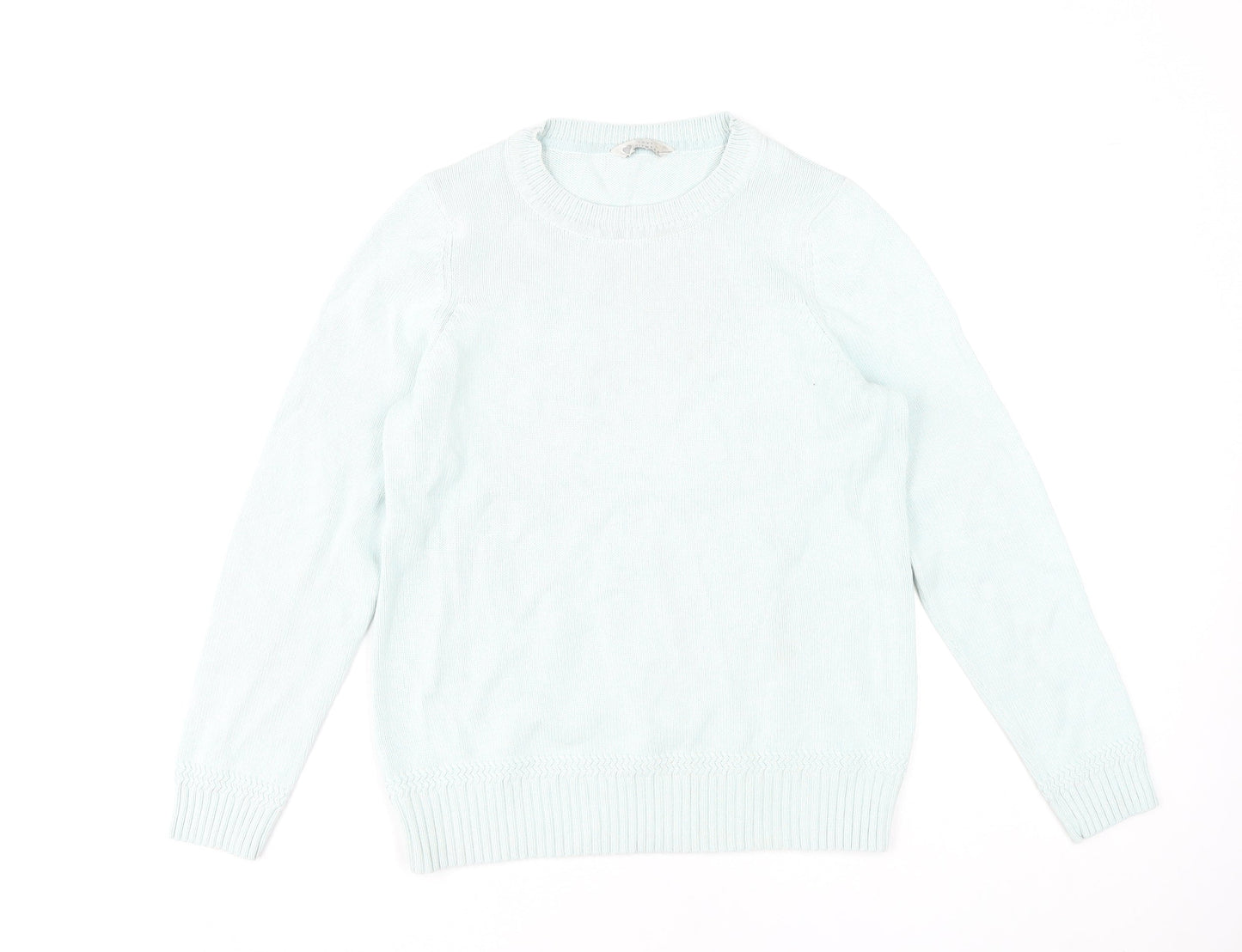 BHS Women's Blue Cotton Pullover Jumper Size 12