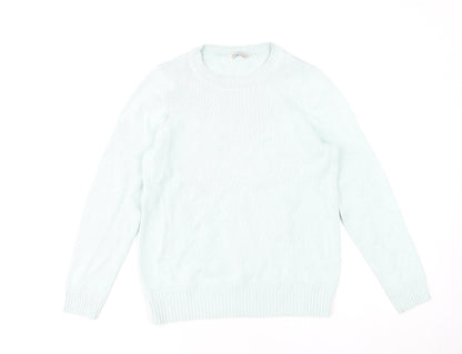 BHS Women's Blue Cotton Pullover Jumper Size 12