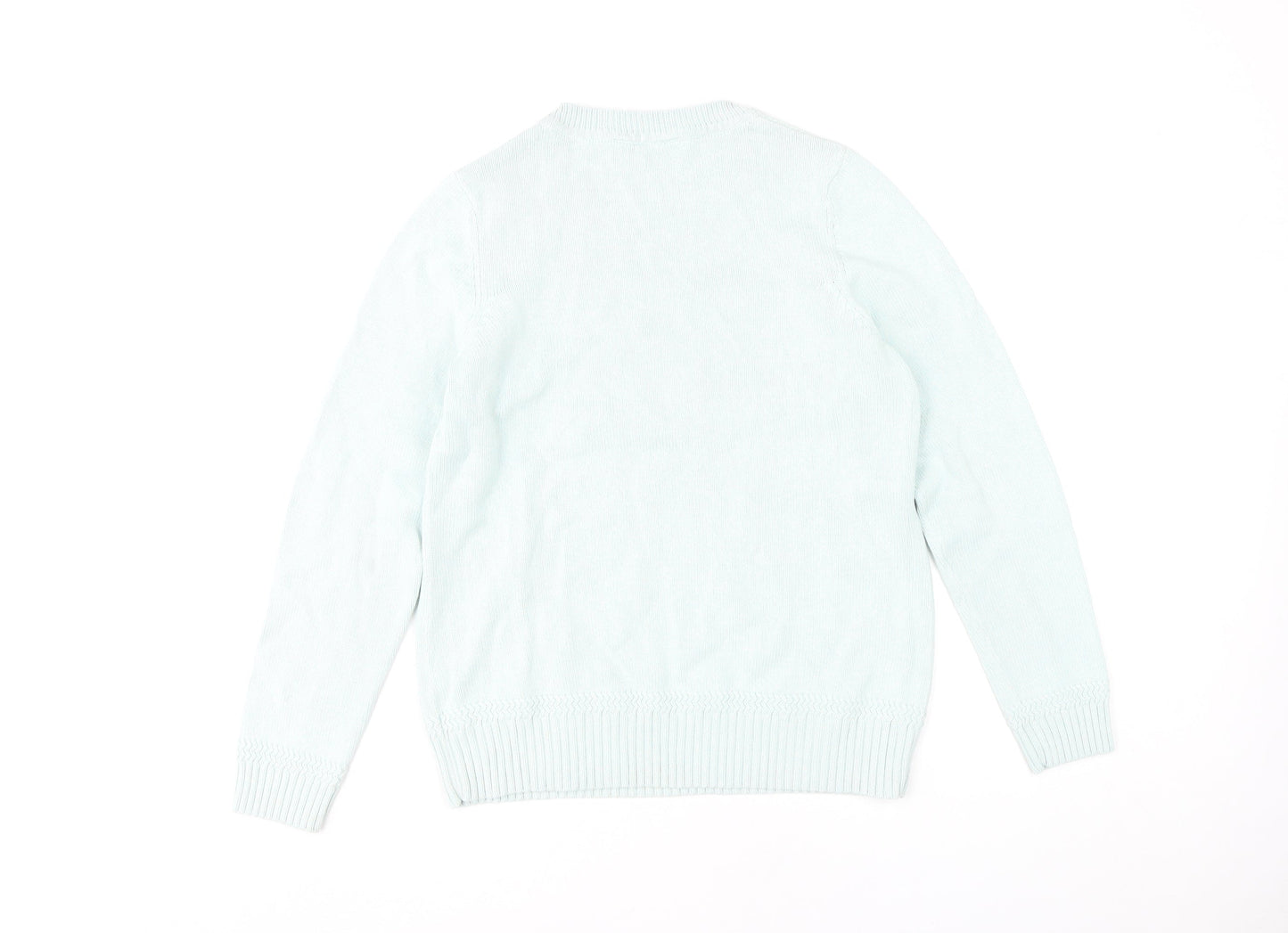 BHS Women's Blue Cotton Pullover Jumper Size 12