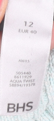 BHS Women's Blue Cotton Pullover Jumper Size 12