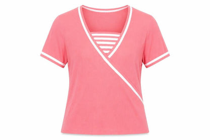 Womens UK Size M Avant Garde Pink Wrap Blouse