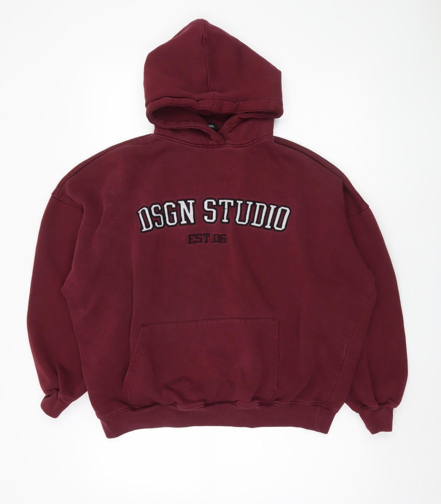 Boohoo Women's Red Pullover Hoodie, M, Casual Style