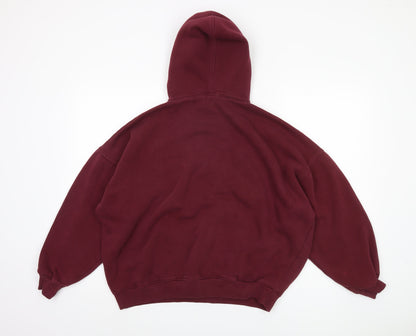 Boohoo Women's Red Pullover Hoodie, M, Casual Style