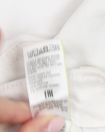 Marks and Spencer Women's White Bermuda Shorts, Size 6