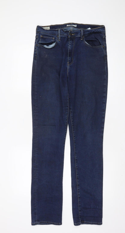 Levi Strauss & Co. Women Blue 32 Straight Jeans