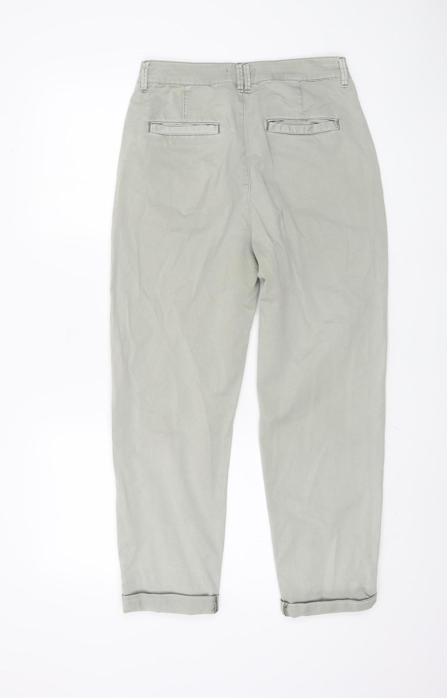 Womens UK Size 8 Mint Velvet Regular Fit Chino Grey Trousers