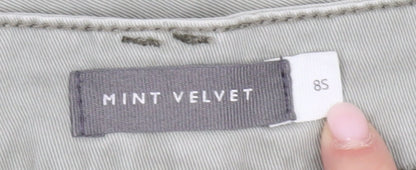 Womens UK Size 8 Mint Velvet Regular Fit Chino Grey Trousers
