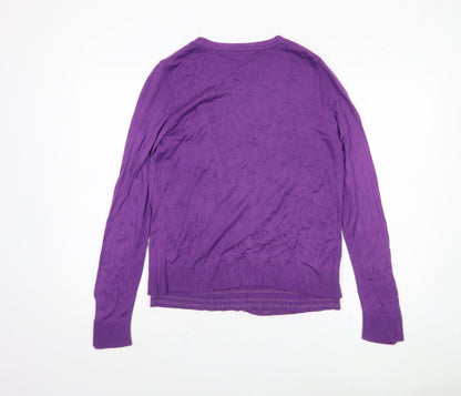Womens UK Size 12 Marks and Spencer Purple Cardigan Jumper