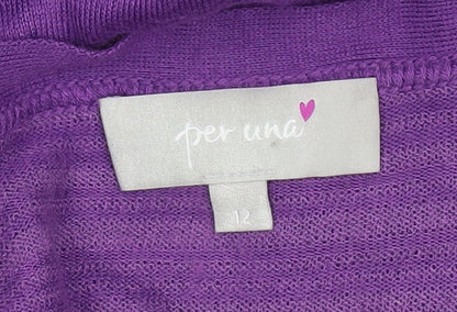 Womens UK Size 12 Marks and Spencer Purple Cardigan Jumper