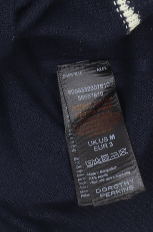 Womens UK Size M Dorothy Perkins Blue Pullover Jumper