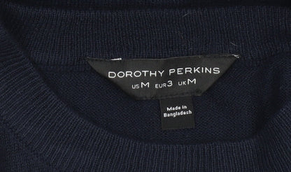 Womens UK Size M Dorothy Perkins Blue Pullover Jumper