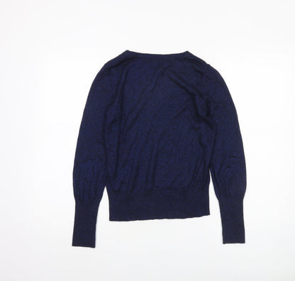 H&M Women Blue Pullover Jumper Size S Knit