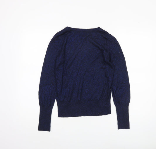 H&M Women Blue Pullover Jumper Size S Knit