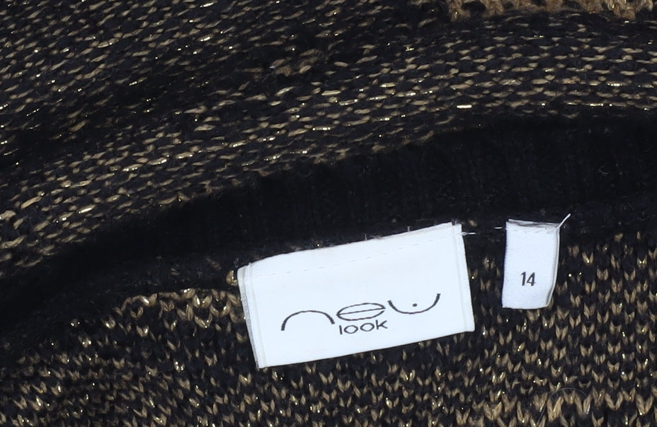 Womens UK Size 14 New Look Black Pullover Jumper