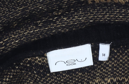 Womens UK Size 14 New Look Black Pullover Jumper